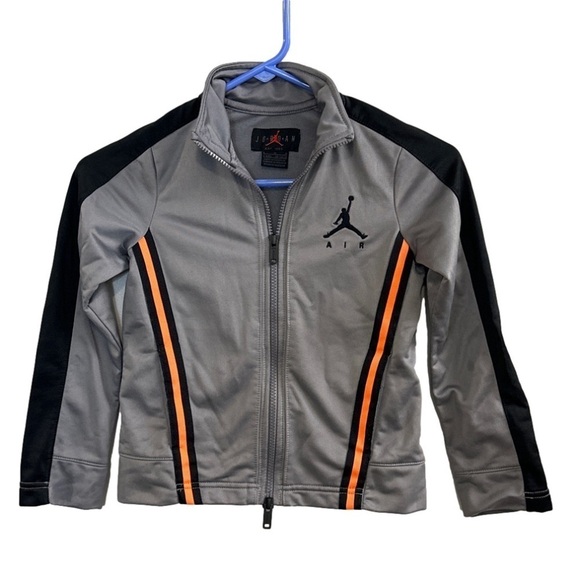 Jordan Other - Boy's Air Jordan Gray/Black/Orange Zip Up Jacket. Lightweight.  Size 5-6 years
